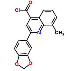 2-(1,3-Benzodioxol-5-yl)-8-methyl-4-quinolinecarbonyl chloride structure