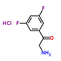 2-Amino-1-(3,5-difluoro-phenyl)-ethanone hydrochloride Structure