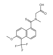 N-[[5-(trifluoromethyl)-6-methoxy-1-naphthalenyl]-thioxomethyl]-N-methylglycine Structure