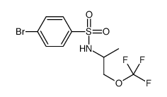 4-Bromo-N-[1-(trifluoromethoxy)-2-propanyl]benzenesulfonamide结构式