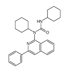 1,3-dicyclohexyl-1-(3-phenylisoquinolin-1-yl)urea结构式