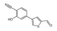 4-(5-formylthiophen-3-yl)-2-hydroxybenzonitrile Structure