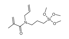 N-allyl-N-(3-trimethoxysilyl)propylmethacrylamide结构式