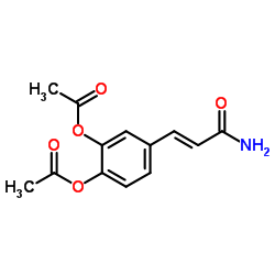 3,4-Diacetoxycinnamamide Structure