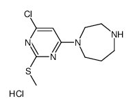 1-(6-Chloro-2-methylsulfanyl-pyrimidin-4-yl)-[1,4]diazepane hydrochloride结构式