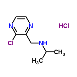 N-[(3-Chloro-2-pyrazinyl)methyl]-2-propanamine hydrochloride (1:1) Structure