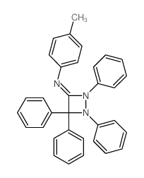 Benzenamine,4-methyl-N-(1,2,4,4-tetraphenyl-1,2-diazetidin-3-ylidene)-结构式