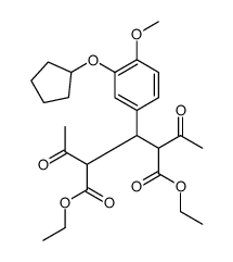 2,4-diacetyl-3-(3-cyclopentyloxy-4-methoxyphenyl)pentanedioic acid diethyl ester结构式