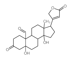 Card-20(22)-enolide,5,14-dihydroxy-3,19-dioxo-, (5b)- (9CI) structure