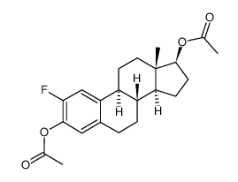 2-fluoro-17β-estradiol diacetate结构式