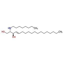 2-辛氨基-4-十八烯-1,3-二醇结构式