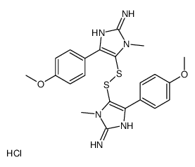 5-[[2-amino-5-(4-methoxyphenyl)-3-methylimidazol-4-yl]disulfanyl]-4-(4-methoxyphenyl)-1-methylimidazol-2-amine,hydrochloride结构式