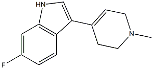 6-Fluoro-3-(1-methyl-1,2,3,6-tetrahydro-4-pyridyl)indole结构式