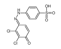 4-[2-(2,3-dichloro-4-oxocyclohexa-2,5-dien-1-ylidene)hydrazinyl]benzenesulfonic acid结构式