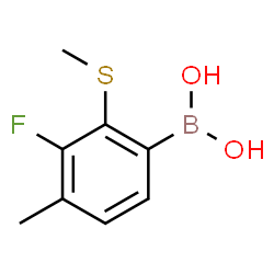 3-Fluoro-4-methyl-2-(methylthio)phenylboronic acid结构式