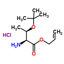 O-叔丁基-L-苏氨酸烯丙酯盐酸盐结构式