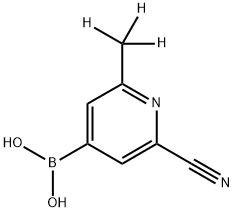 (2-cyano-6-(methyl-d3)pyridin-4-yl)boronic acid structure