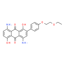 4,8-diamino-2-[p-(2-ethoxyethoxy)phenyl]-1,5-dihydroxyanthraquinone Structure