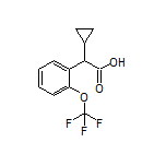 2-Cyclopropyl-2-[2-(trifluoromethoxy)phenyl]acetic Acid Structure