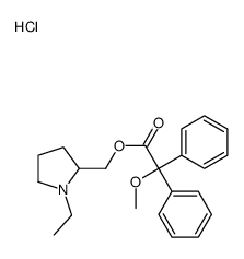 (1-ethylpyrrolidin-1-ium-2-yl)methyl 2-methoxy-2,2-diphenylacetate,chloride Structure