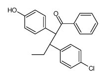 (2R,3S)-3-(4-chlorophenyl)-2-(4-hydroxyphenyl)-1-phenylpentan-1-one结构式