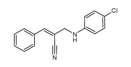 2-(((4-chlorophenyl)amino)methyl)-3-phenylacrylonitrile Structure