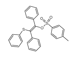 trans-1,2-diphenyl-2-phenylthiovinyl tosylate Structure