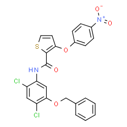 N-[5-(Benzyloxy)-2,4-dichlorophenyl]-3-(4-nitrophenoxy)-2-thiophenecarboxamide Structure