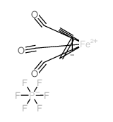 Iron (1+), tricarbonyl(.eta.5-2,4-cyclopentadien-1-yl)-, hexafluorophosphate(1-)结构式