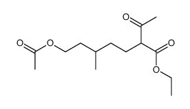 ethyl 2-acetyl-7-acetoxy-5-methylheptanoate Structure