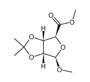 methyl (methyl-2,3-O-isopropylidene-β-D-ribofuranosyl)uronate结构式