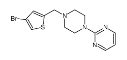 2-[4-[(4-bromothiophen-2-yl)methyl]piperazin-1-yl]pyrimidine Structure