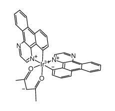 [Ir(dibenzo[f,h]quinoxaline)2(acetylacetonate)] complex结构式