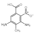 2-硝基-3,5-二氨基-4-甲基苯甲酸结构式