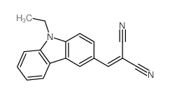 2-[(9-ethylcarbazol-3-yl)methylidene]propanedinitrile结构式