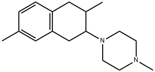 1-Methyl-4-(1,2,3,4-tetrahydro-3,7-dimethylnaphthalen-2-yl)piperazine结构式