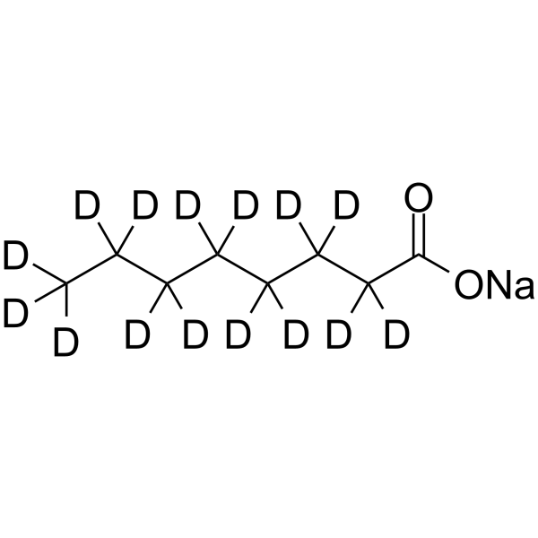 Octanoate-d15 sodium Structure