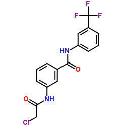 3-(2-CHLORO-ACETYLAMINO)-N-(3-TRIFLUOROMETHYL-PHENYL)-BENZAMIDE structure