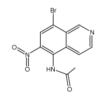 N-(8-bromo-6-nitroisoquinolin-5-yl)acetamide Structure