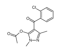 (5-acetoxy-1,3-dimethyl-1H-pyrazol-4-yl)-(2-chloro-phenyl)-methanone结构式