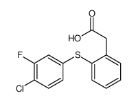 2-[2-(4-chloro-3-fluorophenyl)sulfanylphenyl]acetic acid Structure