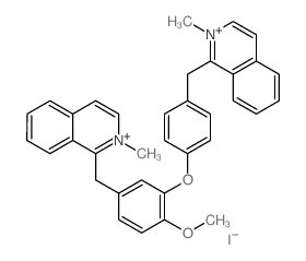 Isoquinolinium,1-[[4-[2-methoxy-5-[(2-methylisoquinolinium-1-yl)methyl]phenoxy]phenyl]methyl]-2-methyl-,diiodide (9CI) Structure