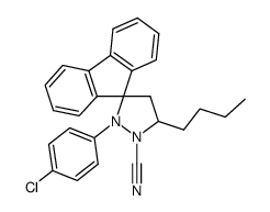 5'-butyl-2'-(4-chloro-phenyl)-spiro[fluorene-9,3'-pyrazolidine]-1'-carbonitrile Structure