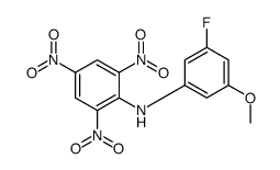 N-(3-fluoro-5-methoxyphenyl)-2,4,6-trinitroaniline结构式