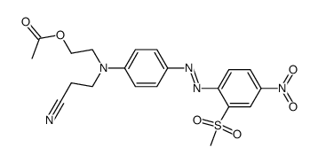 2-[(2-cyanoethyl)[4-[[2-(methylsulphonyl)-4-nitrophenyl]azo]phenyl]amino]ethyl acetate结构式