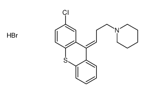 1-[(3E)-3-(2-chlorothioxanthen-9-ylidene)propyl]piperidine,hydrobromide Structure