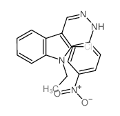 1H-Indole-3-carboxaldehyde,2-chloro-1-ethyl-, 2-(4-nitrophenyl)hydrazone结构式