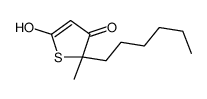 2-hexyl-5-hydroxy-2-methylthiophen-3-one结构式