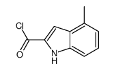 1H-Indole-2-carbonylchloride,4-methyl-(9CI)结构式