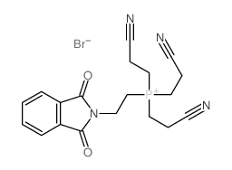 tris(2-cyanoethyl)-[2-(1,3-dioxoisoindol-2-yl)ethyl]phosphanium structure